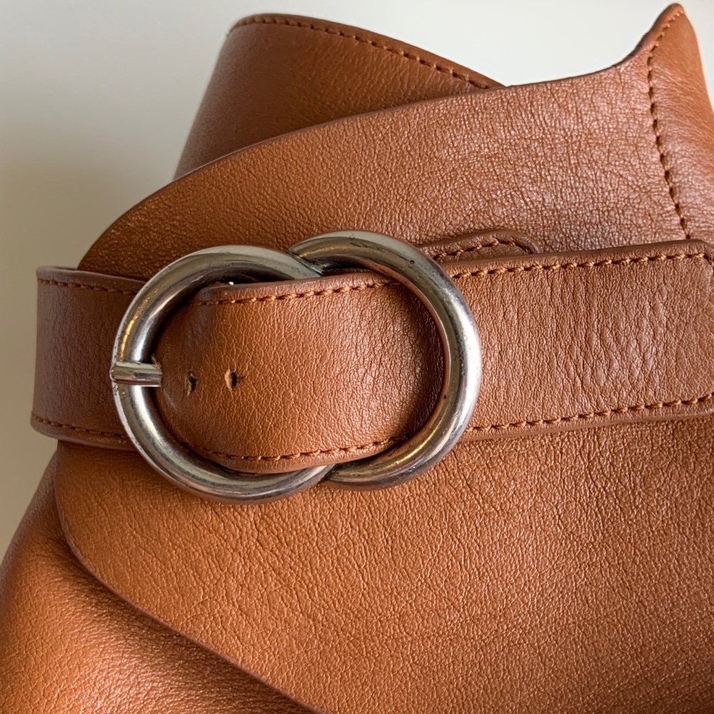 Chloe Millie Peep Toe Buckle Stacked Heel Sandal - Picture 2 of 14